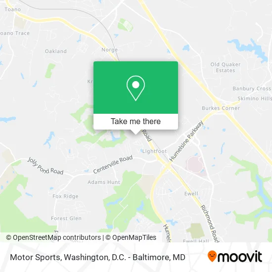 Mapa de Motor Sports