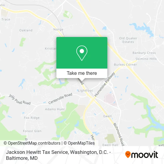 Jackson Hewitt Tax Service map