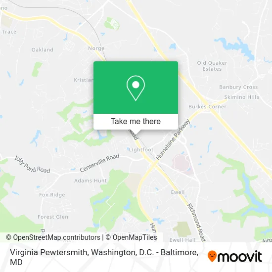 Virginia Pewtersmith map