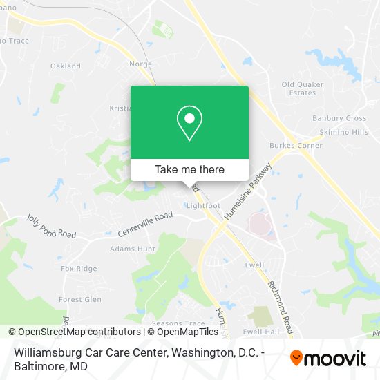 Williamsburg Car Care Center map