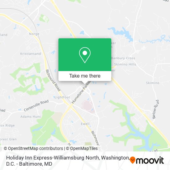 Mapa de Holiday Inn Express-Williamsburg North