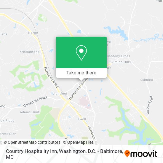 Country Hospitality Inn map