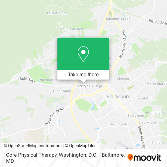 Core Physical Therapy map