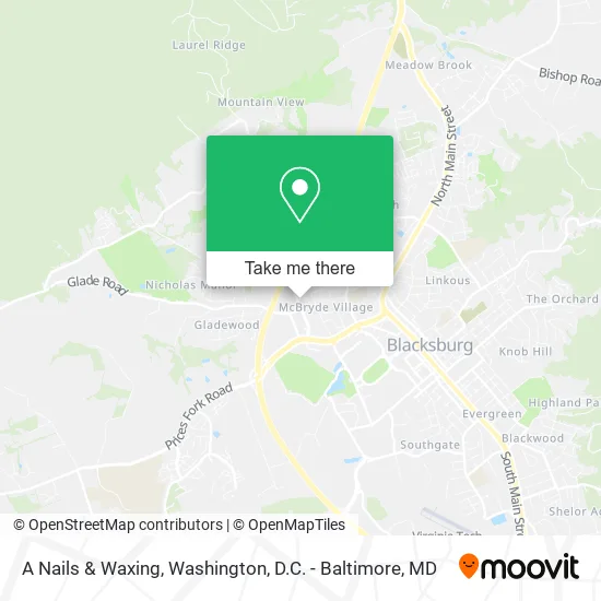 A Nails & Waxing map