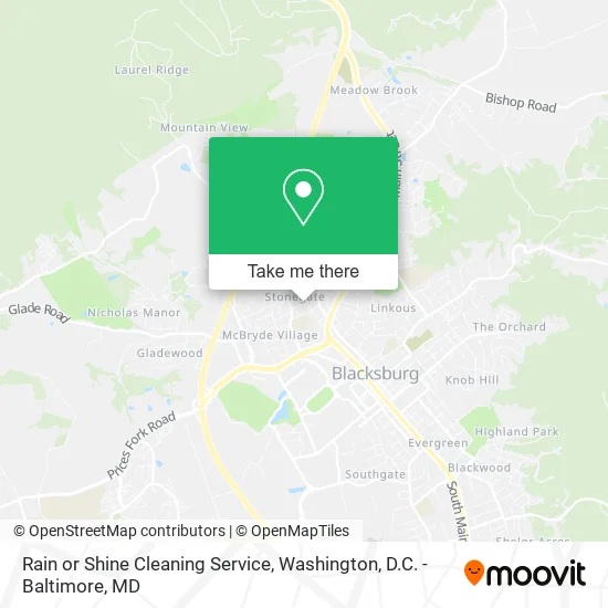 Rain or Shine Cleaning Service map