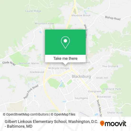 Gilbert Linkous Elementary School map