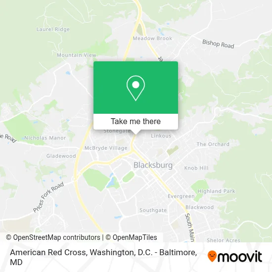 American Red Cross map