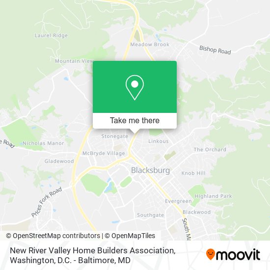 Mapa de New River Valley Home Builders Association