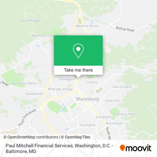 Paul Mitchell Financial Services map