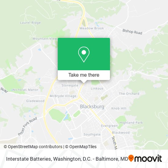 Mapa de Interstate Batteries
