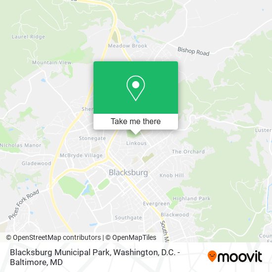 Mapa de Blacksburg Municipal Park