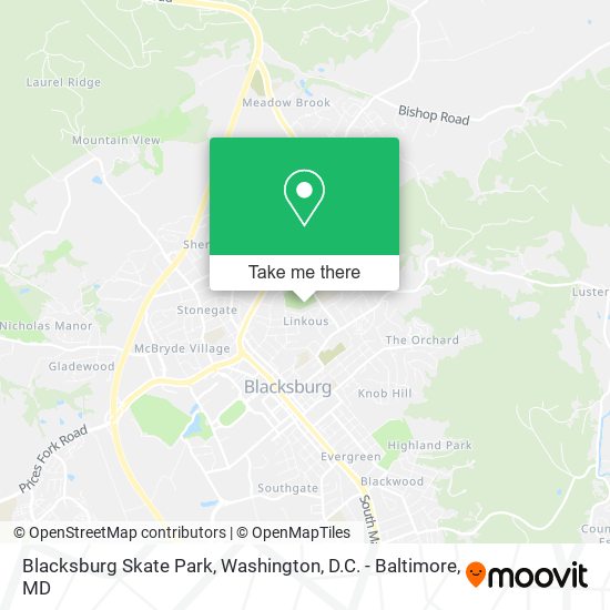 Mapa de Blacksburg Skate Park