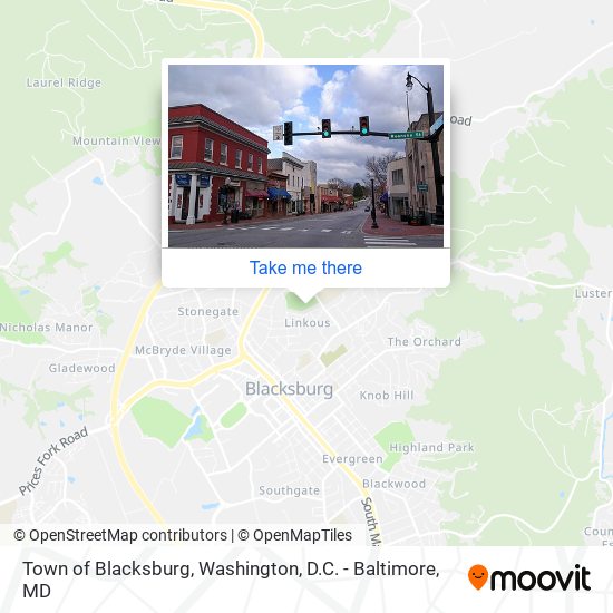 Town of Blacksburg map