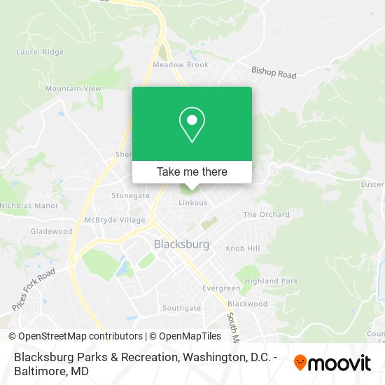 Mapa de Blacksburg Parks & Recreation