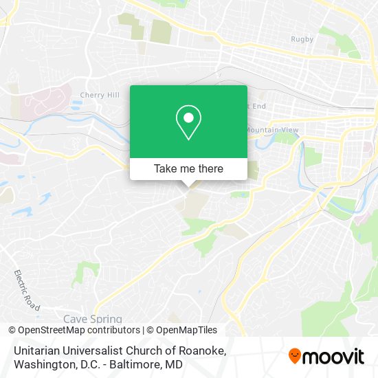 Unitarian Universalist Church of Roanoke map