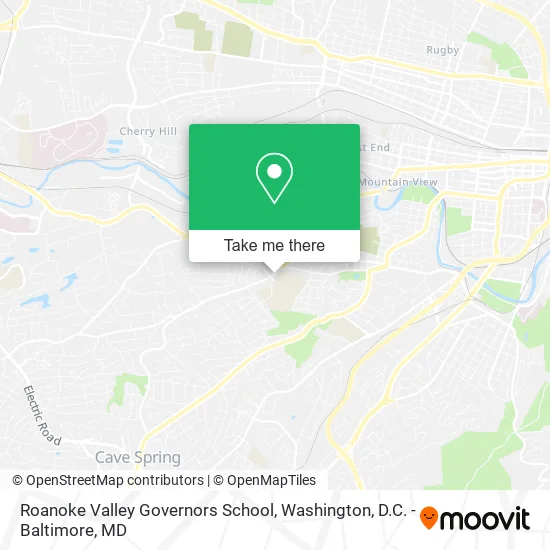 Mapa de Roanoke Valley Governors School