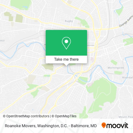 Roanoke Movers map