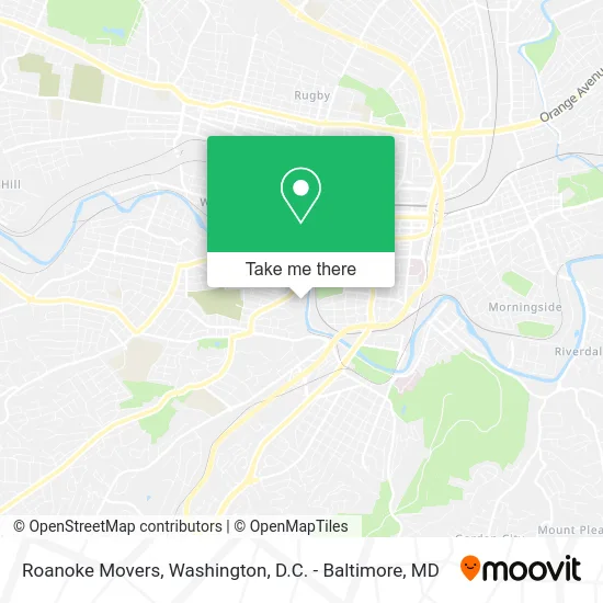 Roanoke Movers map