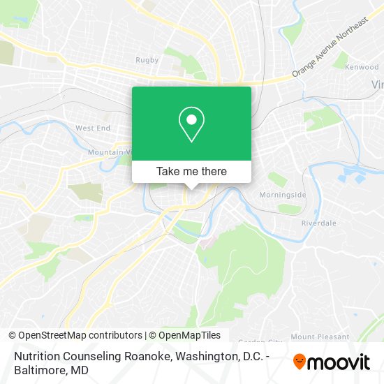 Nutrition Counseling Roanoke map