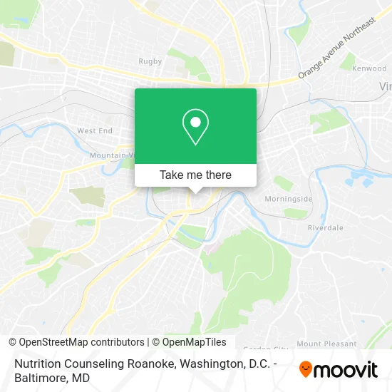 Nutrition Counseling Roanoke map