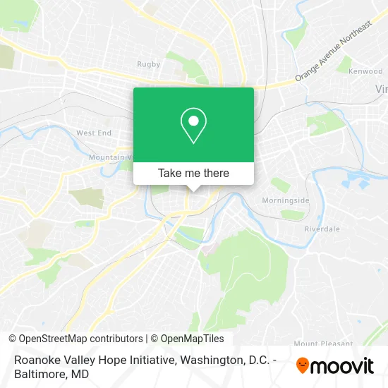 Roanoke Valley Hope Initiative map
