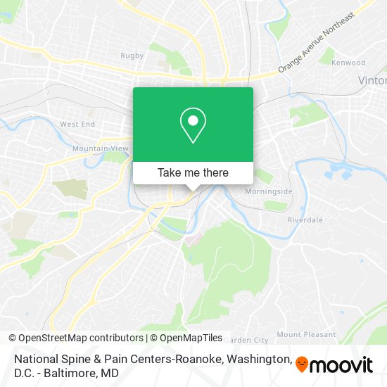 National Spine & Pain Centers-Roanoke map