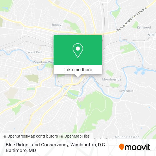 Mapa de Blue Ridge Land Conservancy