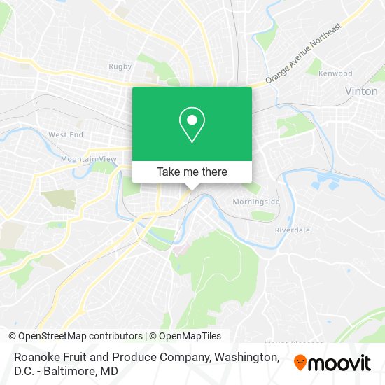 Roanoke Fruit and Produce Company map