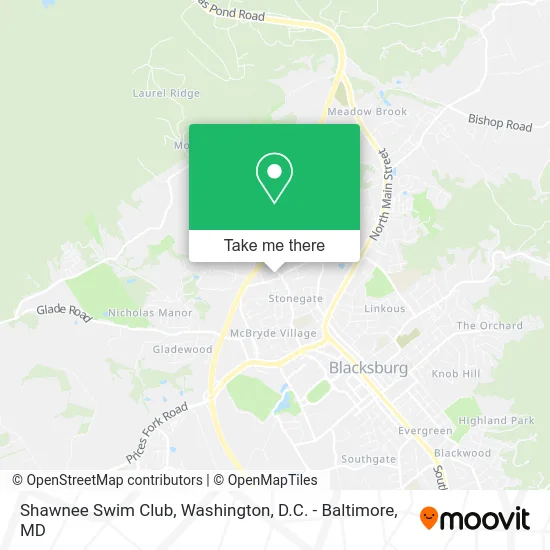 Shawnee Swim Club map