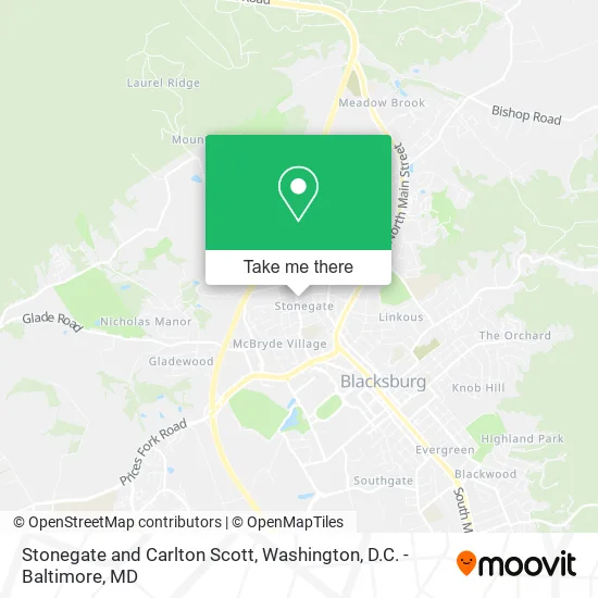Stonegate and Carlton Scott map