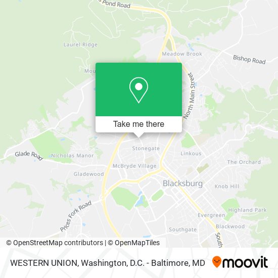 WESTERN UNION map