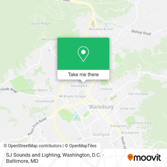 SJ Sounds and Lighting map