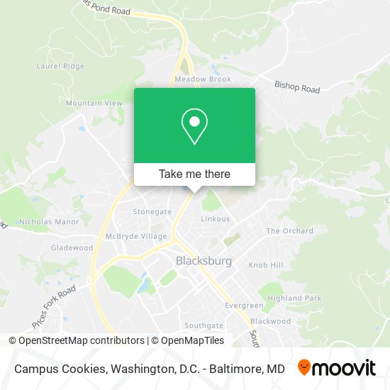 Campus Cookies map