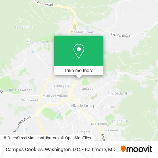 Campus Cookies map