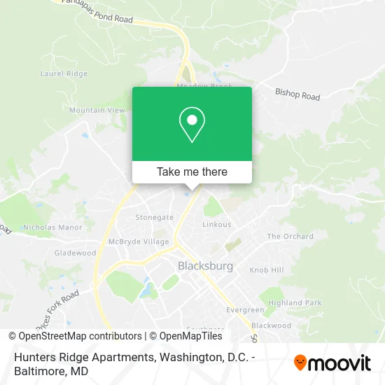 Hunters Ridge Apartments map
