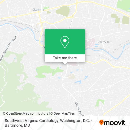Southwest Virginia Cardiology map