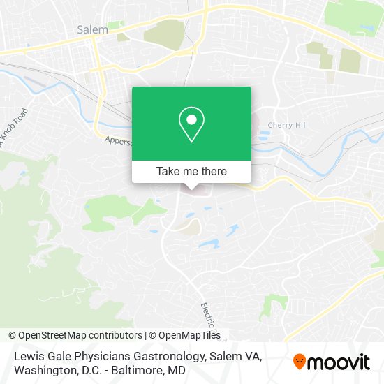 Mapa de Lewis Gale Physicians Gastronology, Salem VA