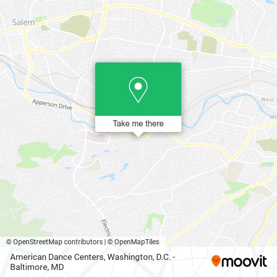 American Dance Centers map