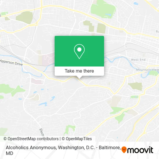 Alcoholics Anonymous map