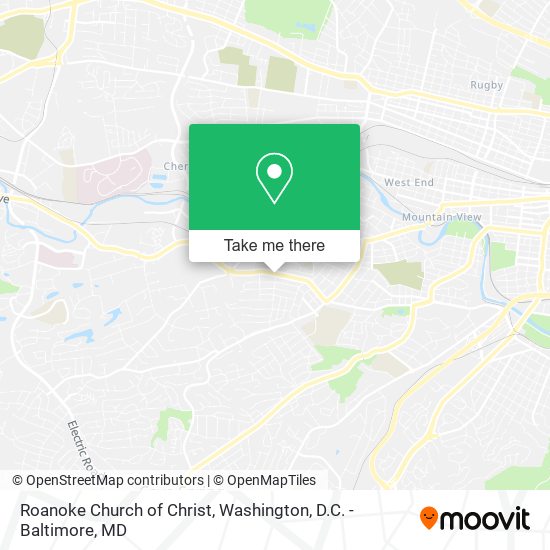 Roanoke Church of Christ map