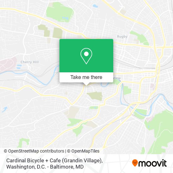 Mapa de Cardinal Bicycle + Cafe (Grandin Village)