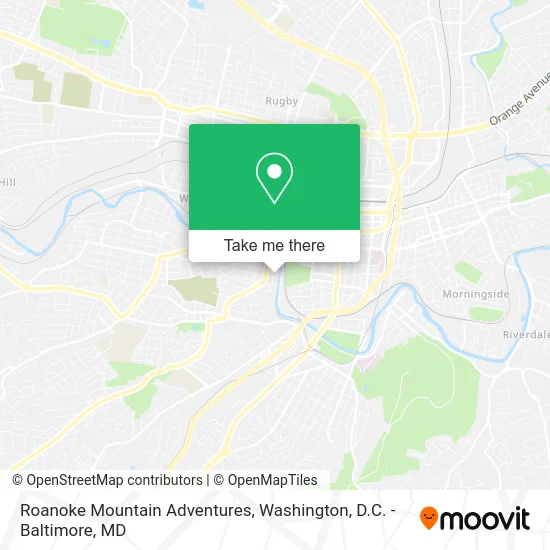 Mapa de Roanoke Mountain Adventures