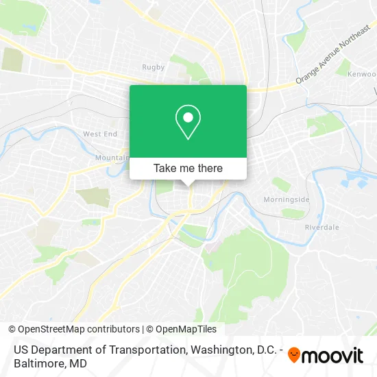 US Department of Transportation map