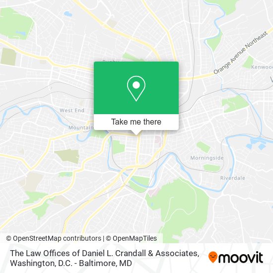 The Law Offices of Daniel L. Crandall & Associates map