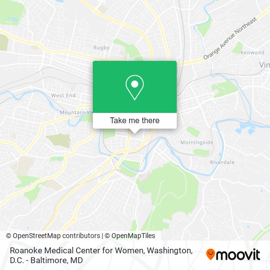 Roanoke Medical Center for Women map