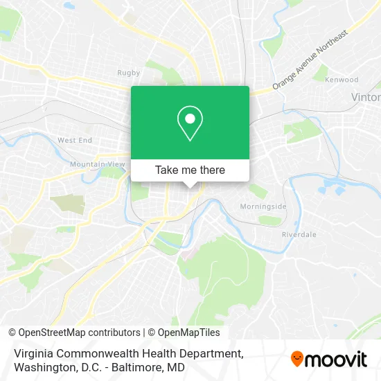 Virginia Commonwealth Health Department map