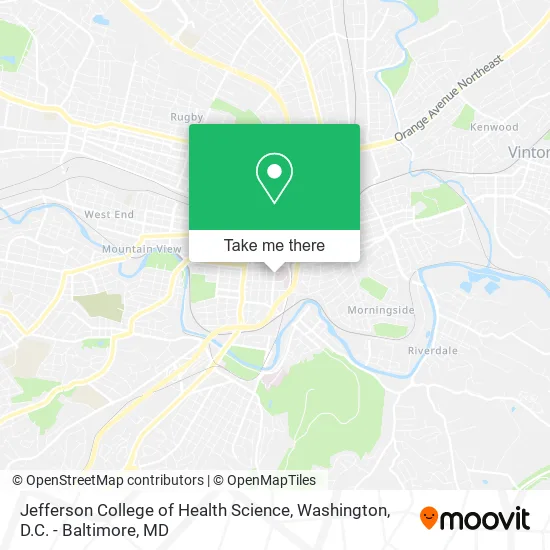 Jefferson College of Health Science map