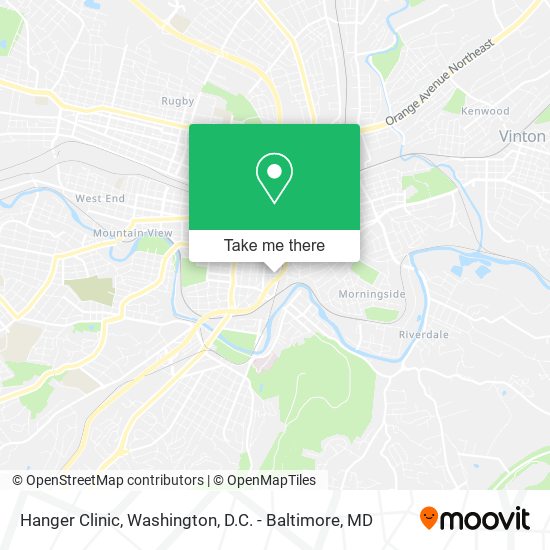 Hanger Clinic map