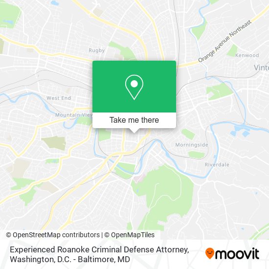 Experienced Roanoke Criminal Defense Attorney map
