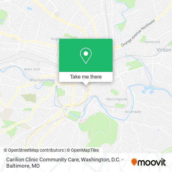 Carilion Clinic Community Care map